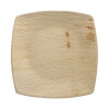 100 Teller, Palmblatt "pure" 20 cm x 20 cm natur "QUADRATO"