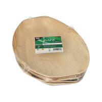 60 Tabletts, Palmblatt "pure" oval 3 cm x 29 cm x 21 cm natur