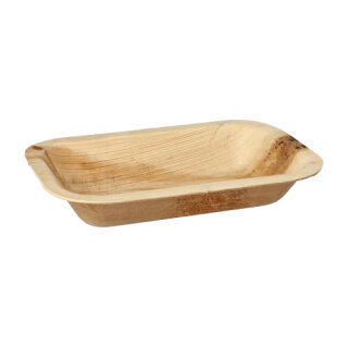 100 Siegelschalen Palmblatt "pure" eckig 400 ml 4 cm x 15 cm x 24 cm ungeteilt