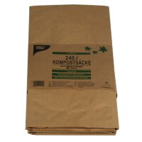 20 Abfallsäcke aus Papier "pure" 240 l 120 cm x 52 cm x 34 cm braun , 2-lagig