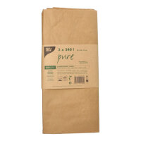 20 Abfallsäcke aus Papier "pure" 240 l 120 cm x 52 cm x 34 cm braun , 2-lagig