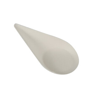 180 Fingerfood - Teller, Zuckerrohr "pure" 10,5 cm x 5,7 cm weiss "Drop"