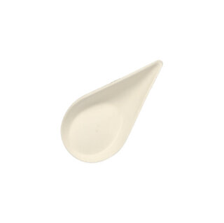 500 Fingerfood - Teller, Zuckerrohr "pure" 10,5 cm x 5,7 cm weiss "Drop"