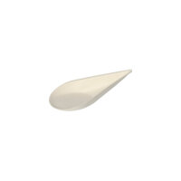 500 Fingerfood - Teller, Zuckerrohr "pure" 10,5 cm x 5,7 cm weiss "Drop"