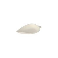 500 Fingerfood - Teller, Zuckerrohr "pure" 1,2 cm x 6 cm x 8 cm weiss "Leaf"