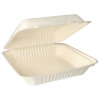 300 Menüboxen, Zuckerrohr "pure" ungeteilt 8 cm x 25,5 cm x 25,5 cm weiss