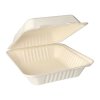 125 Menüboxen, Zuckerrohr "pure" ungeteilt 7,7 cm x 20 cm x 22 cm weiss
