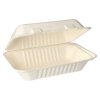 125 Menüboxen, Zuckerrohr "pure" ungeteilt 7,9 cm x 23 cm x 15,5 cm weiss