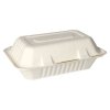 125 Menüboxen, Zuckerrohr "pure" ungeteilt 7,9 cm x 23 cm x 15,5 cm weiss