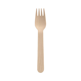 1000 Gabeln Holz "pure" 16 cm