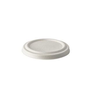 400 Deckel für Suppenbecher, Zuckerrohr "pure" Ø 10 cm weiss