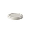 400 Deckel für Suppenbecher, Zuckerrohr "pure" Ø 10 cm weiss