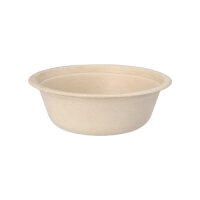 144 Schalen, Zuckerrohr "pure" 500 ml Ø 15,5 cm · 5,4 cm natur