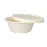 100 Schalen, Zuckerrohr "pure" 750 ml Ø 17 cm · 6,5 cm weiss