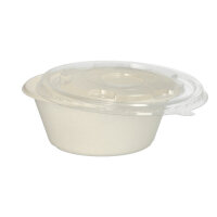 100 Schalen, Zuckerrohr "pure" 750 ml Ø 17 cm · 6,5 cm weiss