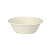 100 Schalen, Zuckerrohr "pure" 600 ml Ø 17 cm · 5,5 cm weiss