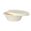 100 Schalen, Zuckerrohr "pure" 600 ml Ø 17 cm · 5,5 cm weiss