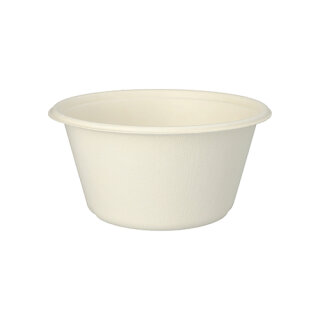 100 Schalen, Zuckerrohr "pure" 1000 ml Ø 17 cm · 8,4 cm weiss