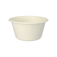 100 Schalen, Zuckerrohr "pure" 1000 ml Ø 17 cm · 8,4 cm weiss