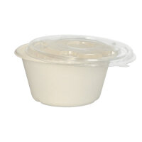 100 Schalen, Zuckerrohr "pure" 1000 ml Ø 17 cm · 8,4 cm weiss