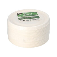 100 Deckel für Schalen Zuckerrohr "pure" rund Ø 17 cm · 1,2 cm weiss