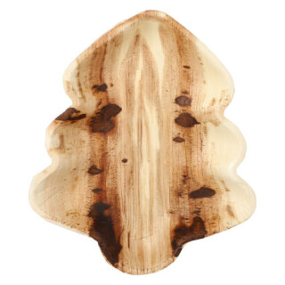 60 Teller, Palmblatt "pure" 2,5 cm x 24,3 cm x 21,2 cm Weihnachtsbaum