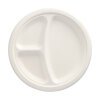 500 Teller, Zuckerrohr "pure" 3-geteilt Ø 23 cm · 2 cm weiss
