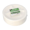 500 Teller, Zuckerrohr "pure" 3-geteilt Ø 23 cm · 2 cm weiss