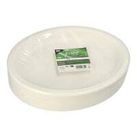 500 Teller, Zuckerrohr "pure" oval 32 cm x 25,5 cm x 2 cm weiss