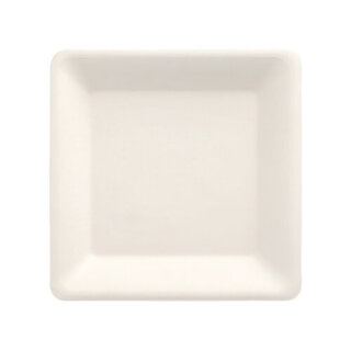 500 Teller, Zuckerrohr "pure" eckig 15,5 cm x 15,5 cm weiss