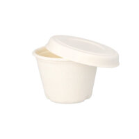 500 Schalen, Zuckerrohr "pure" 100 ml Ø 7,5 cm · 5,3 cm weiss