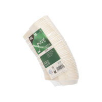500 Fingerfood - Schalen Zuckerrohr "pure" 15 ml 1,5 cm x 9,5 cm x 6,3 cm weiss "Hexagon"