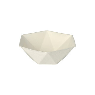 500 Schalen Zuckerrohr "pure" 6-eckig 400 ml 5 cm x 16 cm x 14 cm weiss "Diamond"