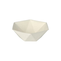 500 Schalen Zuckerrohr "pure" 6-eckig 400 ml 5 cm x 16 cm x 14 cm weiss "Diamond"