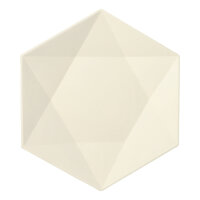 250 Teller Zuckerrohr "pure" 6-eckig 2,5 cm x 26 cm x 23 cm weiss "Diamond"
