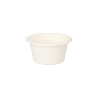 500 Dressingschalen, Zuckerrohr "pure" 60 ml Ø 6 cm · 3 cm weiss