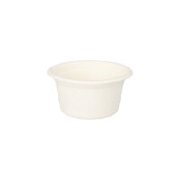 500 Dressingschalen, Zuckerrohr "pure" 60 ml Ø 6 cm · 3 cm weiss