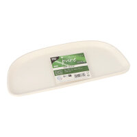 40 Teller 1/2, Zuckerrohr "pure" 1,3 cm x 30 cm x 13,5 cm weiss "Belle Vie, Ligne Carrée"