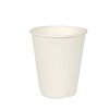 120 Trinkbecher, Zuckerrohr "pure" 0,2 l Ø 8 cm · 9,1 cm weiss für Heißgetränke