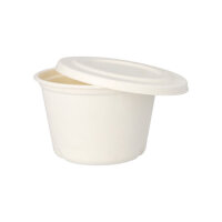 500 Suppenbecher, Zuckerrohr "pure" 600 ml Ø 14 cm · 9 cm weiss