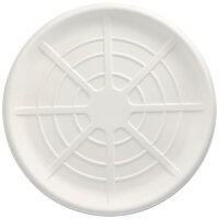 50 Servierplatten, Zuckerrohr "pure" rund Ø 47 cm weiss für Meeresfrüchte