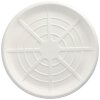 50 Servierplatten, Zuckerrohr "pure" rund Ø 47 cm weiss für Meeresfrüchte