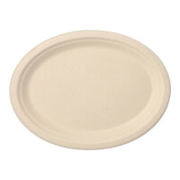500 Teller, Zuckerrohr "pure" oval 26 cm x 20 cm x 2 cm natur