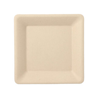 500 Teller, Zuckerrohr "pure" eckig 15,5 cm x 15,5 cm natur