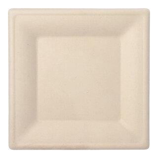 400 Teller, Zuckerrohr "pure" eckig 26 cm x 26 cm natur