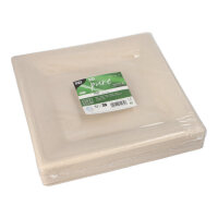400 Teller, Zuckerrohr "pure" eckig 26 cm x 26 cm natur
