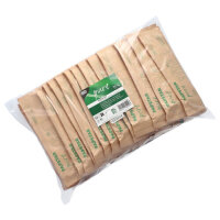 500 Bestecksets Holz "pure" : Messer, Gabel, Löffel, Kaffeelöffel, Serviette in Papierbeutel