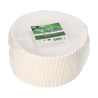 400 Teller tief, Pappe "pure" rund Ø 22 cm · 3 cm