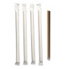 1200 Bubble Tea Halme Papier "pure" Ø 12 mm · 20 cm braun einzeln gehüllt, einseitig spitz