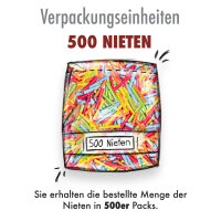 Röllchenlose bunt, 500 Nieten, trauriger Smiley